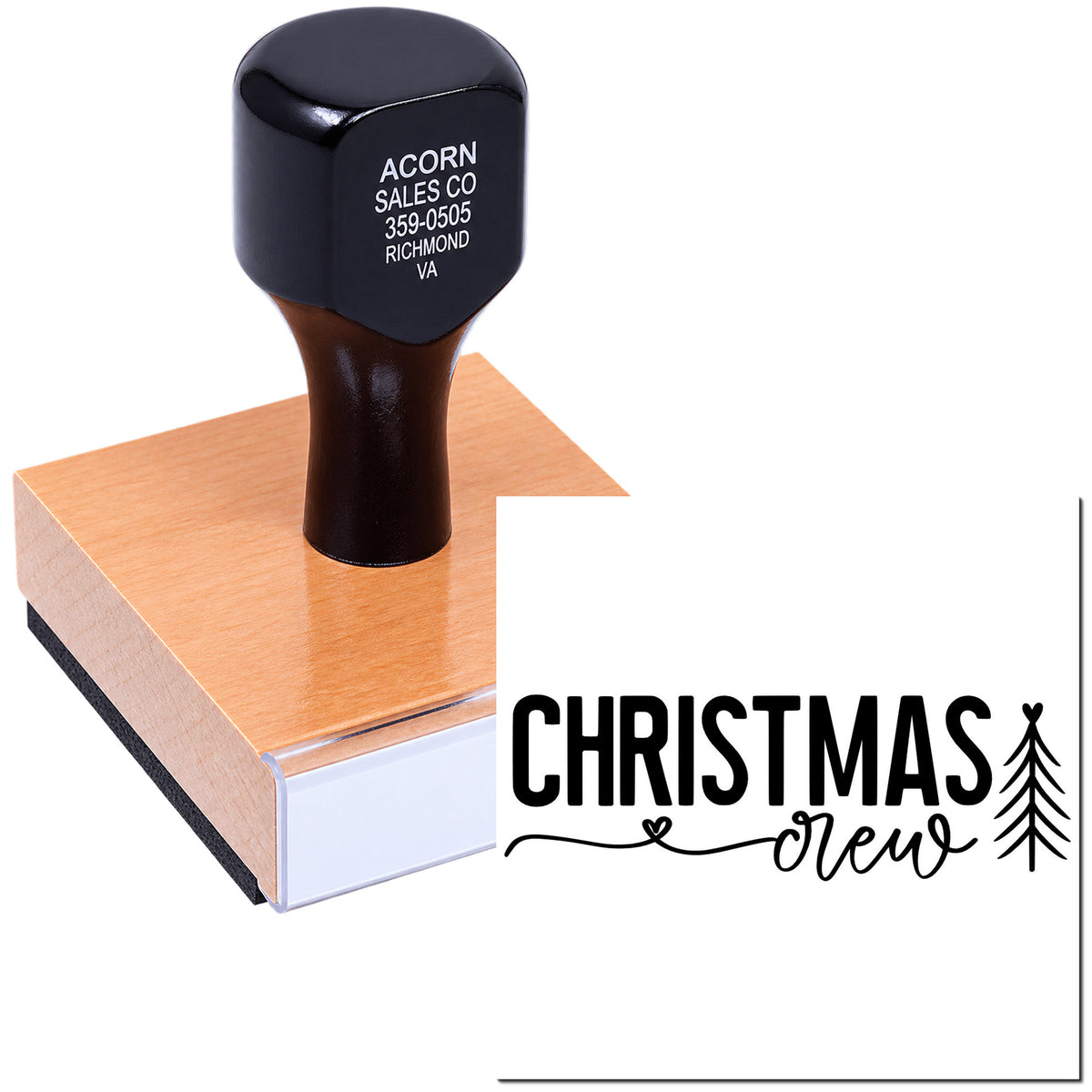 Custom Christmas rubber stamp for holiday cards, packaging, and branding with festive Christmas New design.