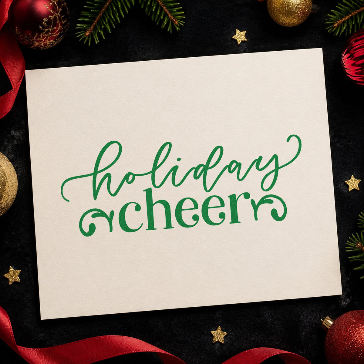 Holiday Cheer Flourishes Stamp – Duo Hand in use 3