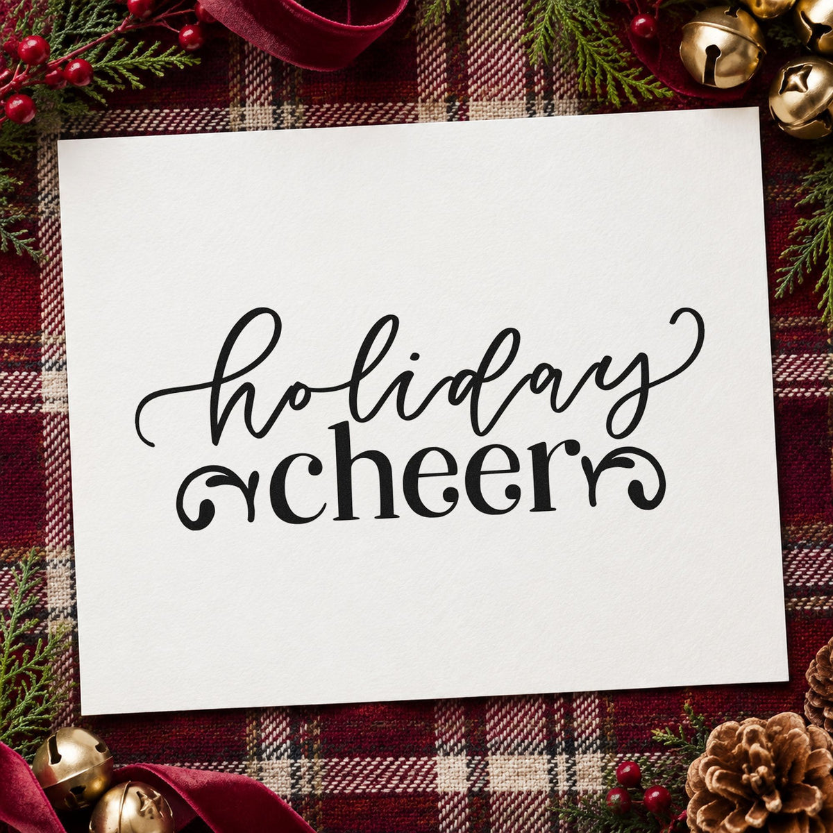 Holiday Cheer Flourishes Stamp – Duo Hand in use 9
