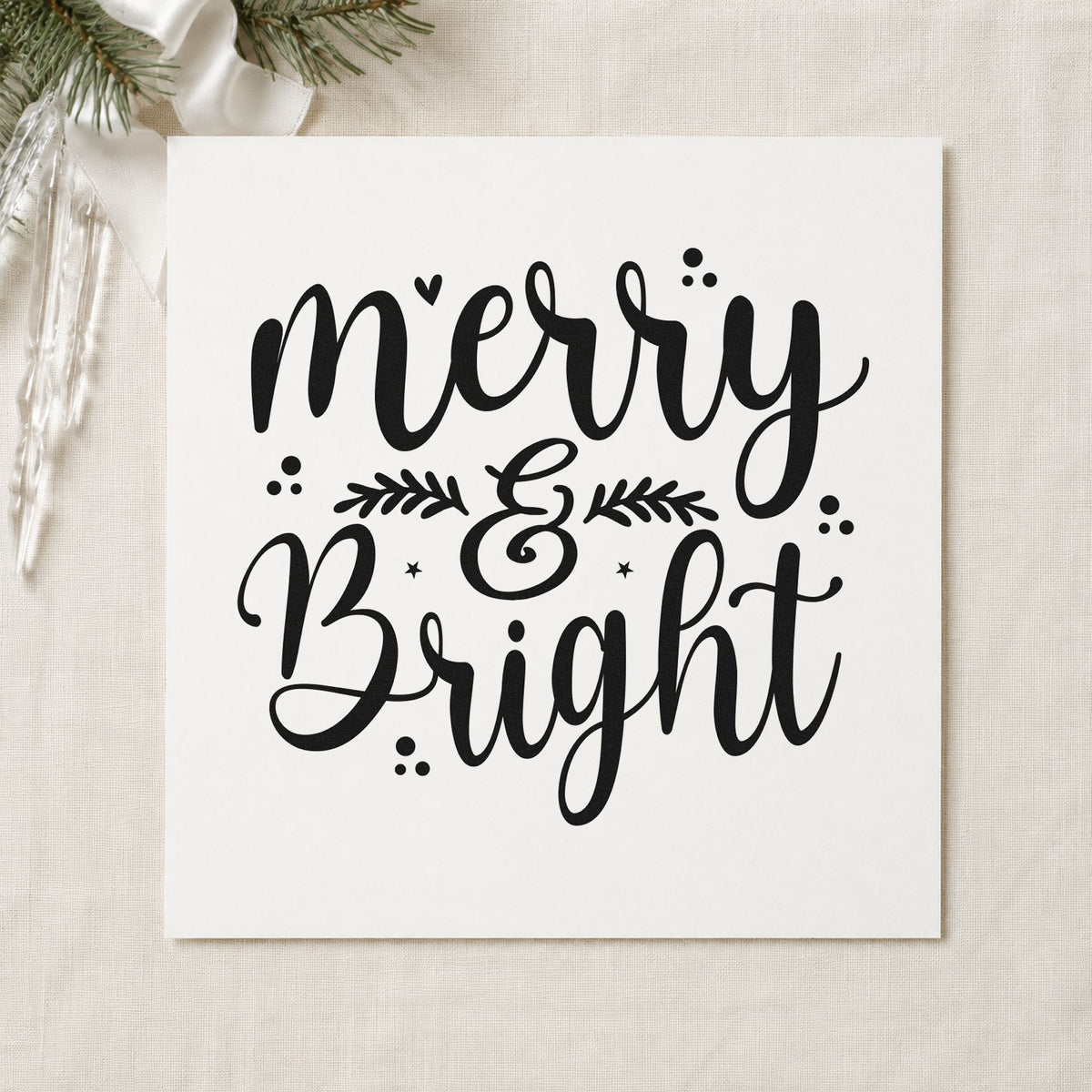 Merry & Bright Botanical Sprig Duo Hand Stamp in use 9