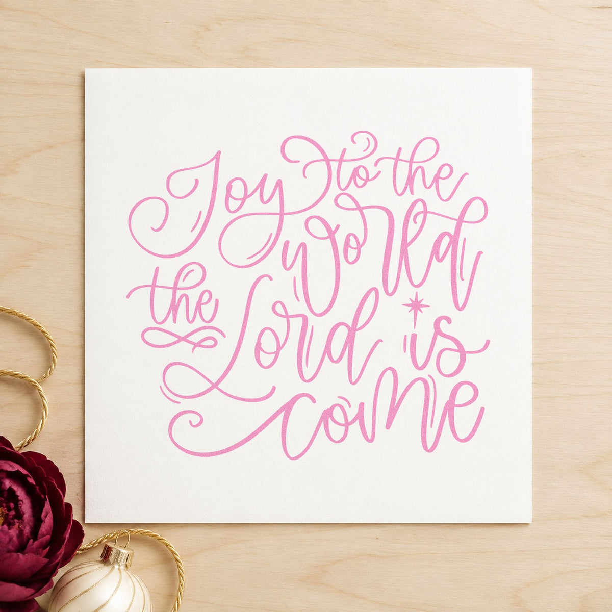 Joy World Lord Is Come Pre-Inked Stamp – Slim in use 10