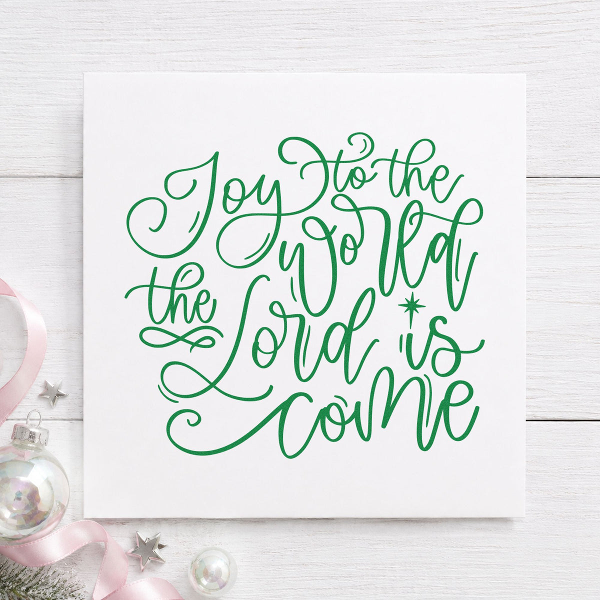 Joy World Lord Is Come Pre-Inked Stamp – Slim in use 3