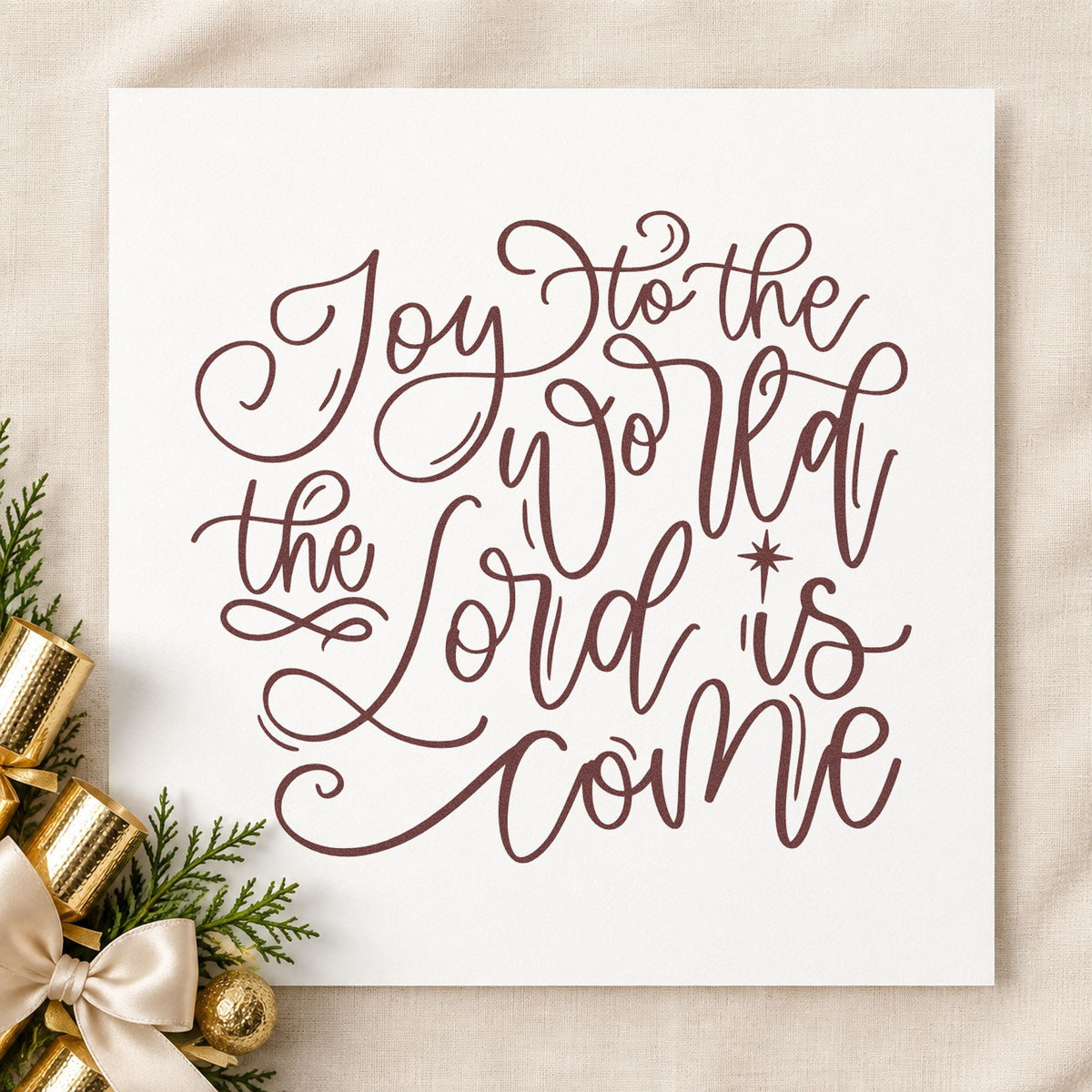 Joy World Lord Is Come Pre-Inked Stamp – Slim in use 4