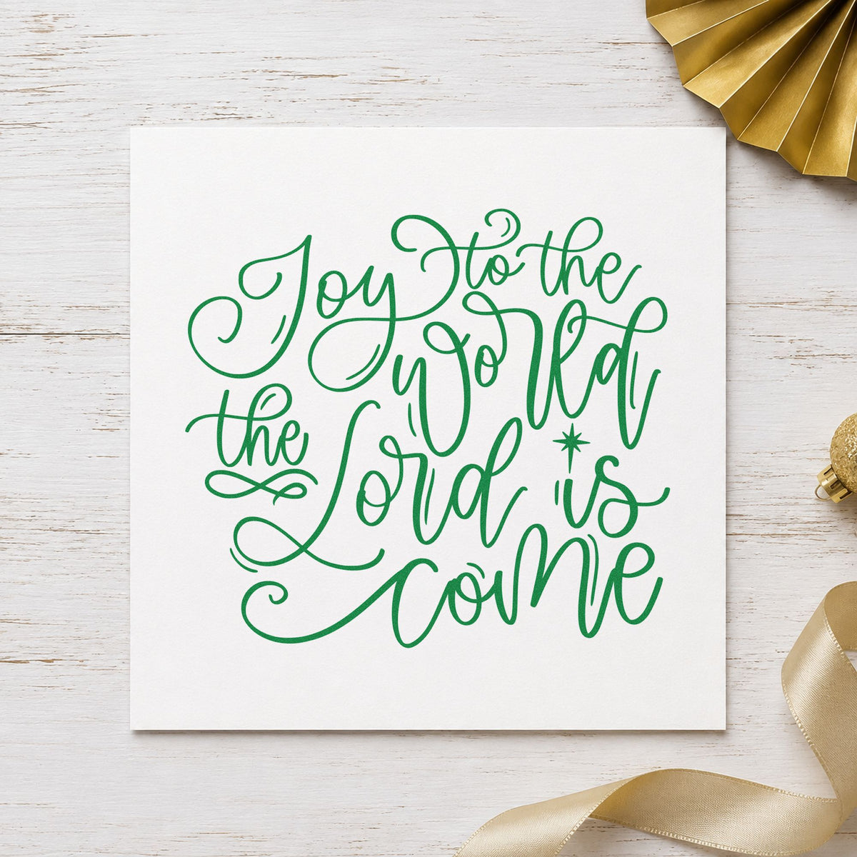 Joy World Lord Is Come Pre-Inked Stamp – Slim in use 8