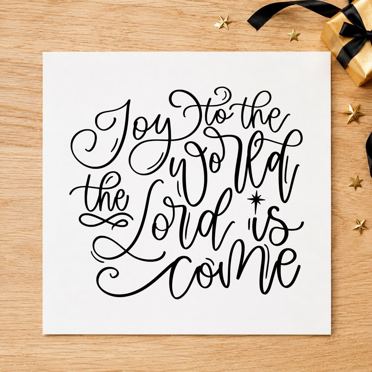 Joy World Lord Is Come Pre-Inked Stamp – Slim in use 9