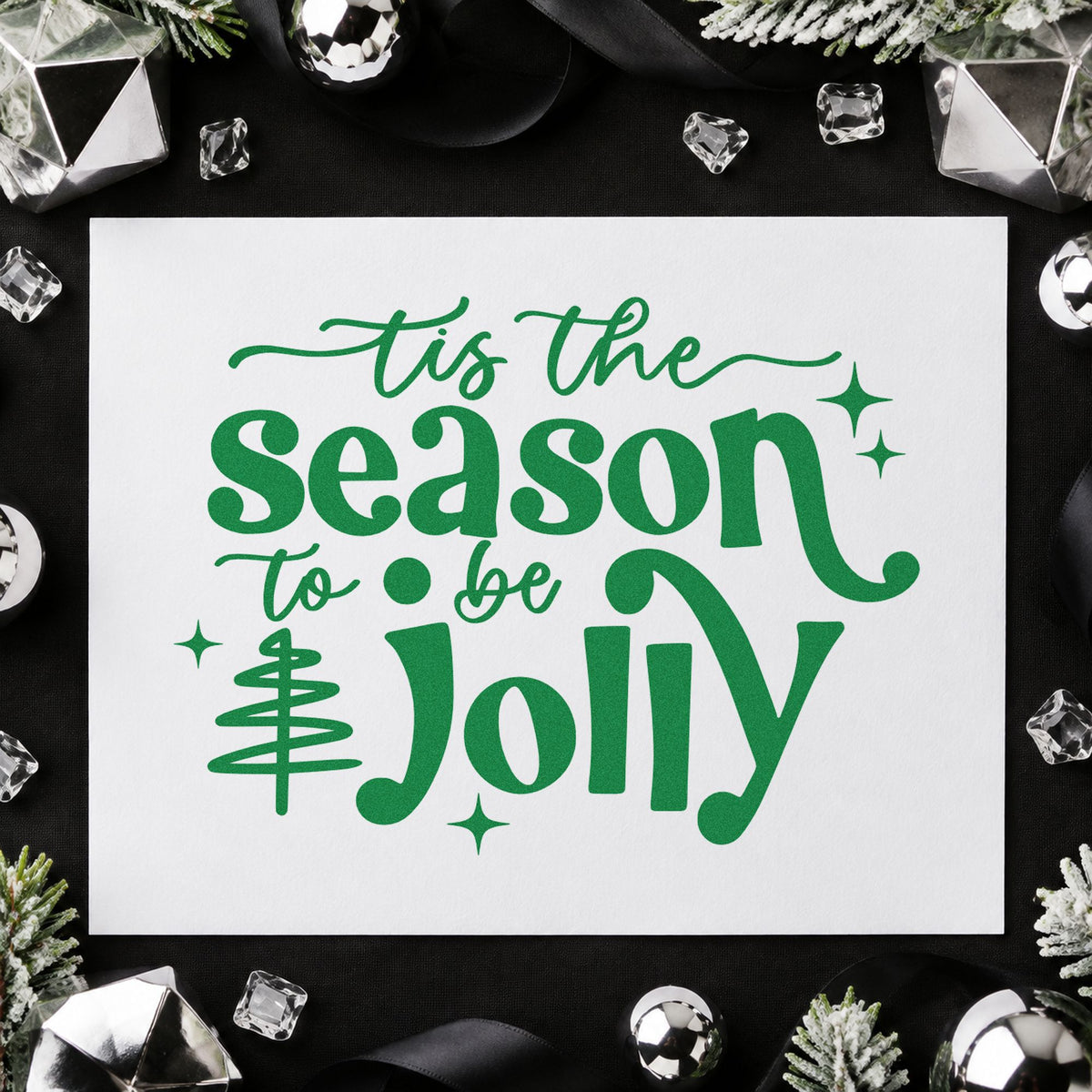 Tis Season To Be Jolly Tree Stamp – PSI Pre-Inked in use 3