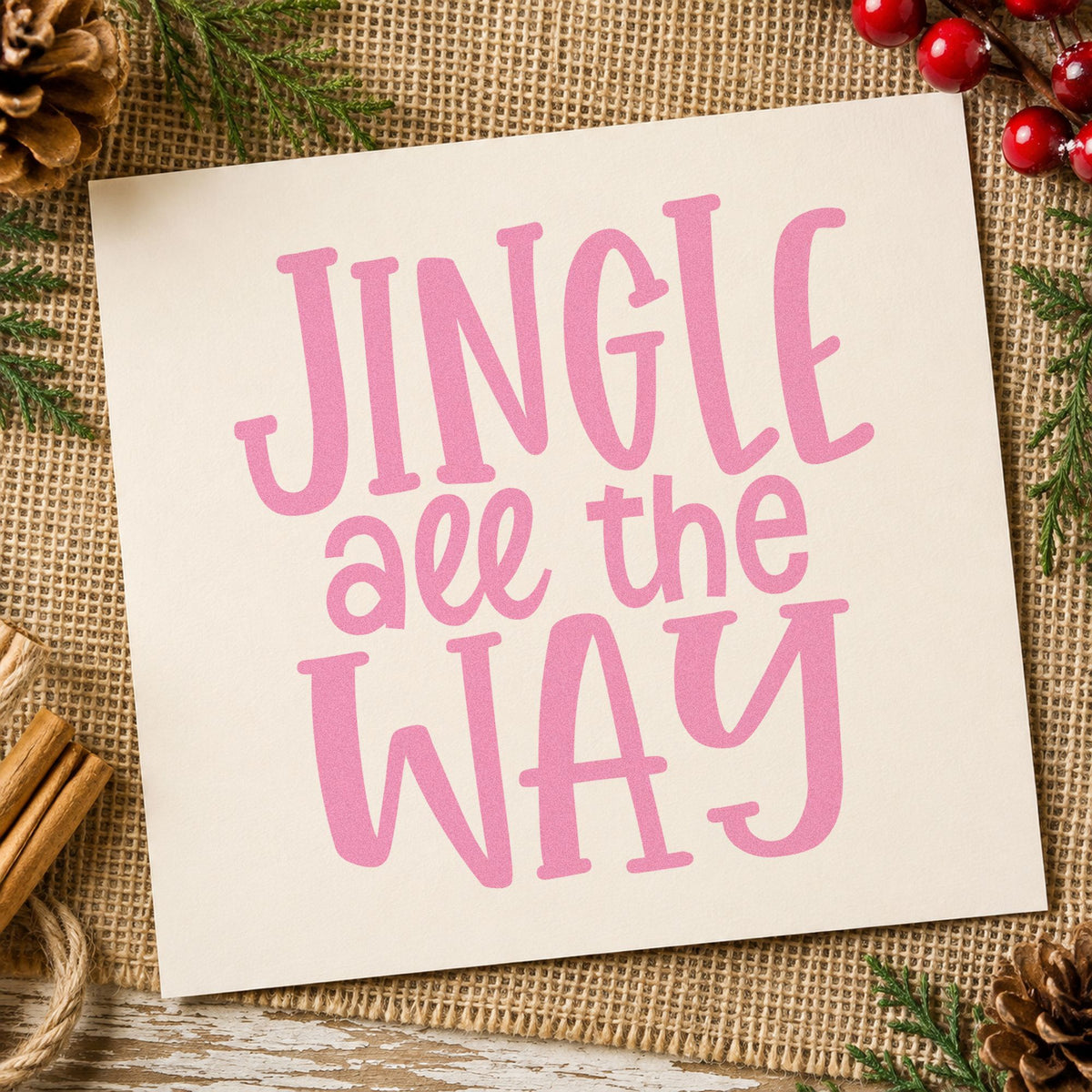 PSI Pre-Inked Jingle All The Way Lettering Stamp in use 10