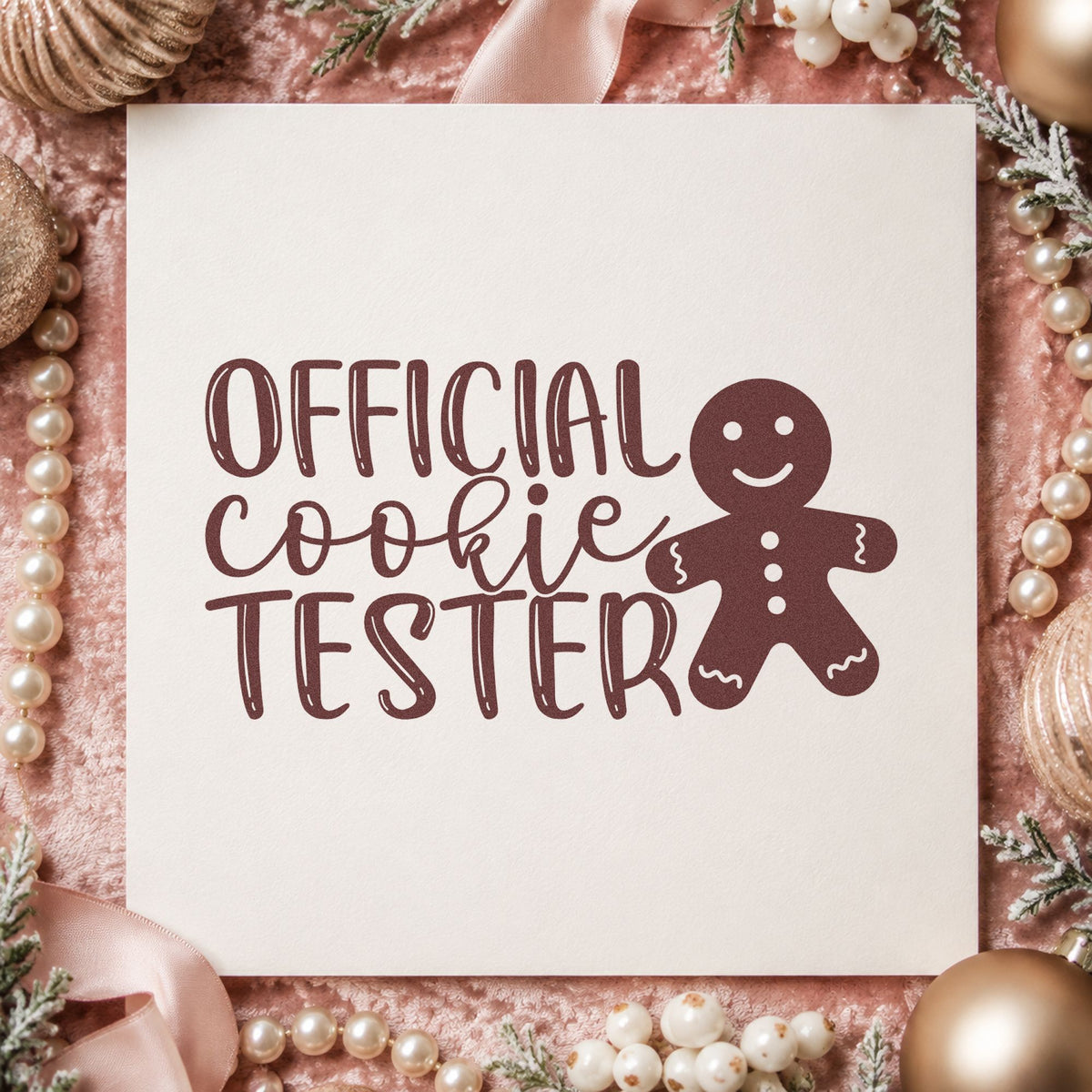 Official Cookie Tester Gingerbread Hand Stamp – Duo in use 4
