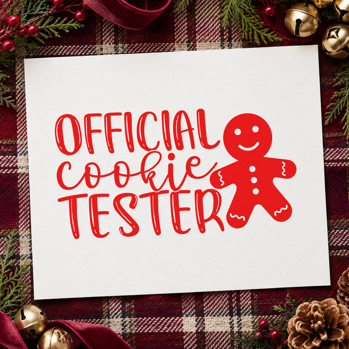 Official Cookie Tester Gingerbread Hand Stamp – Duo in use 5
