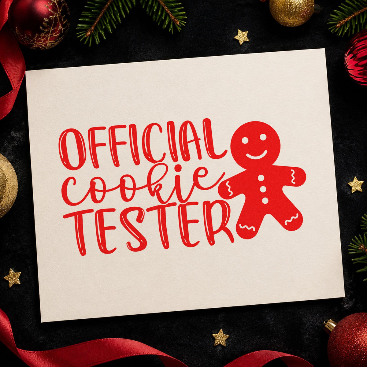 Official Cookie Tester Gingerbread Hand Stamp – Duo in use 7