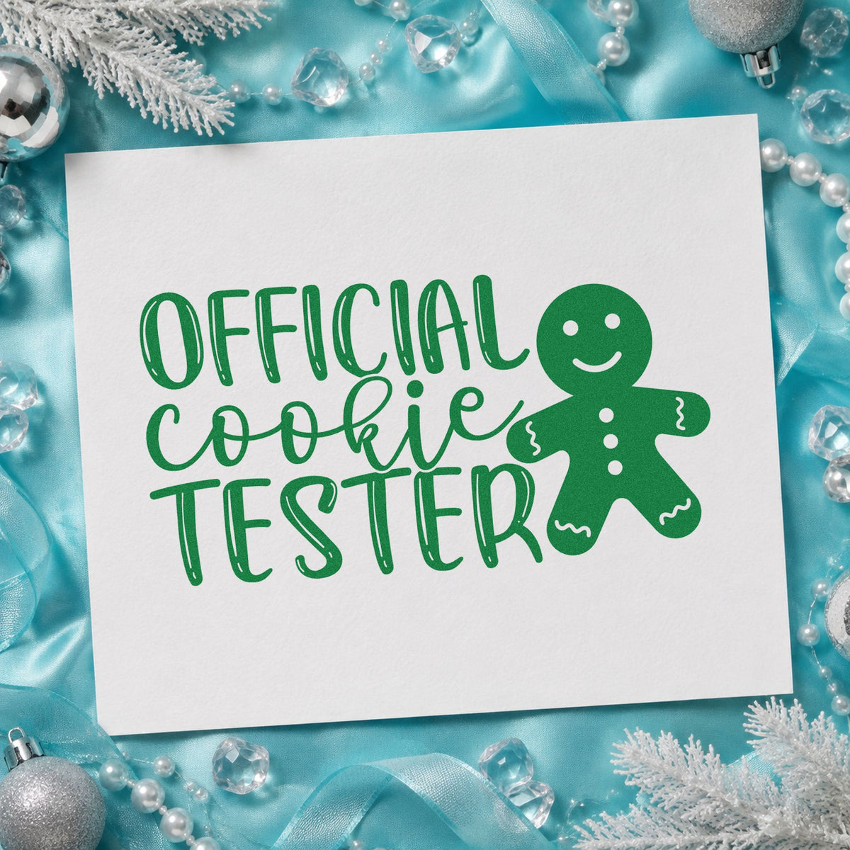 Official Cookie Tester Gingerbread Hand Stamp – Duo in use 8