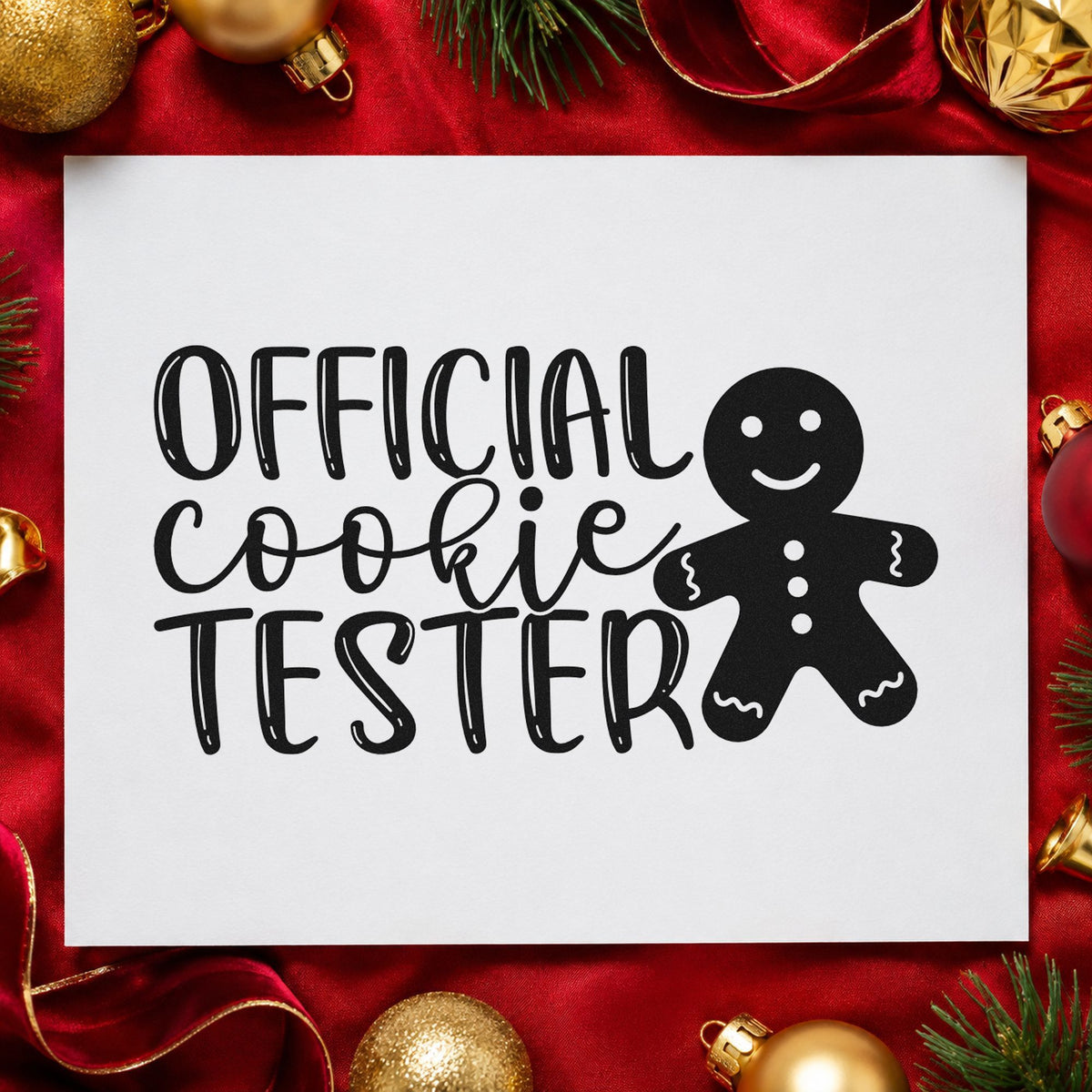 Official Cookie Tester Gingerbread Hand Stamp – Duo in use 9