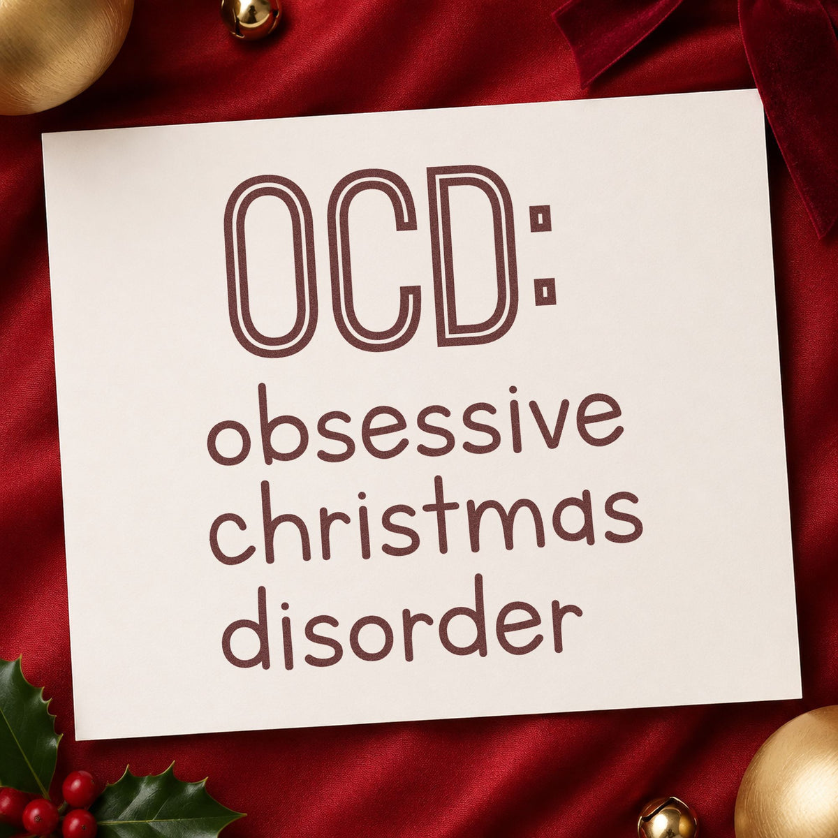 Obsessive Christmas Disorder Outline Detail Hand Stamp – Duo in use 4