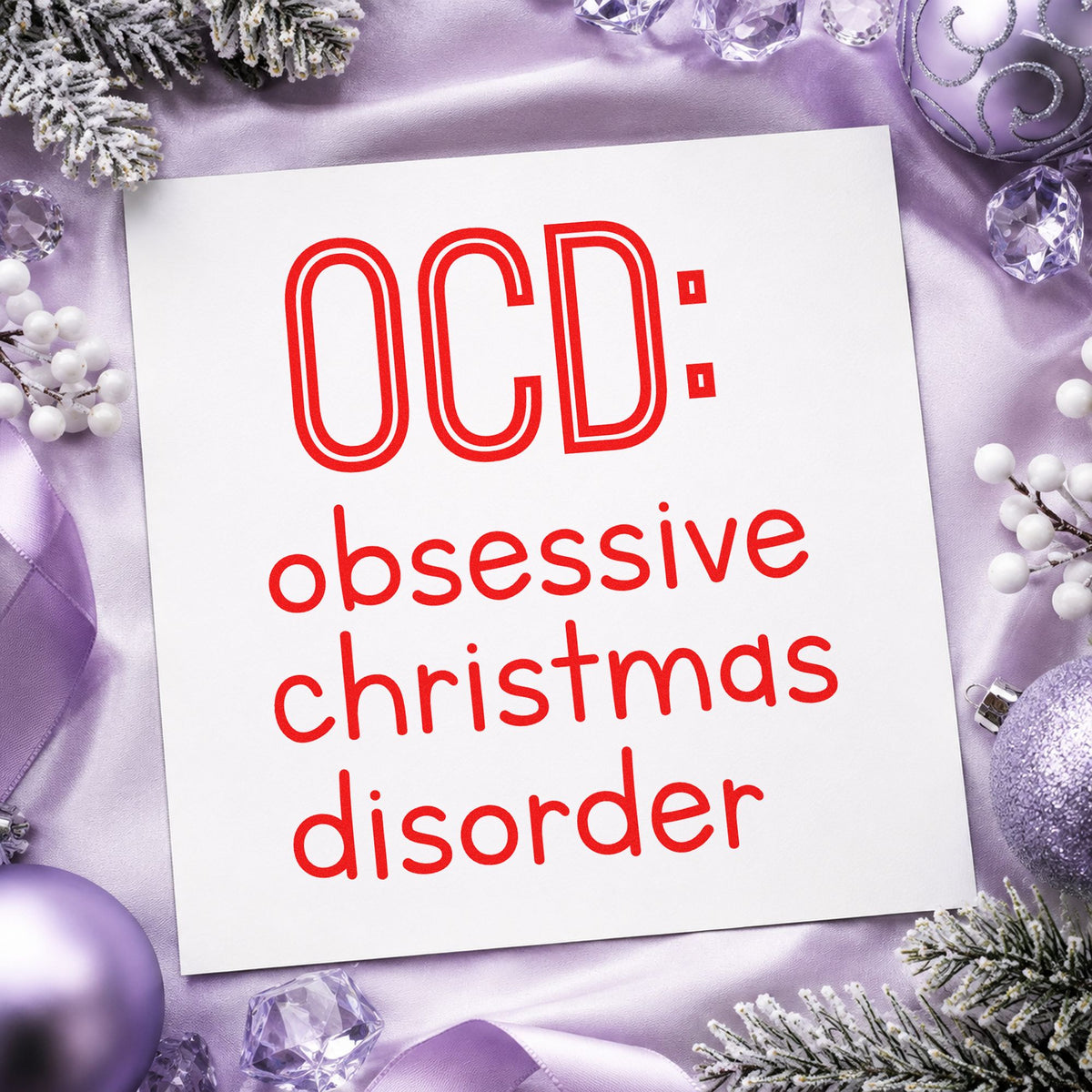 Obsessive Christmas Disorder Outline Detail Hand Stamp – Duo in use 5