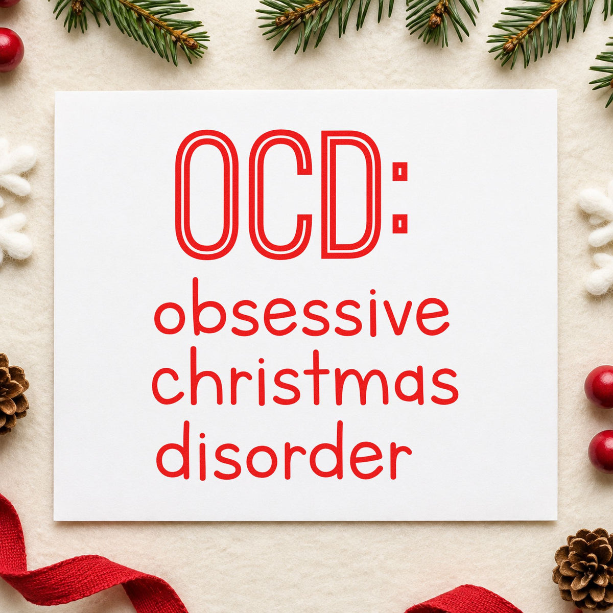 Obsessive Christmas Disorder Outline Detail Hand Stamp – Duo in use 7
