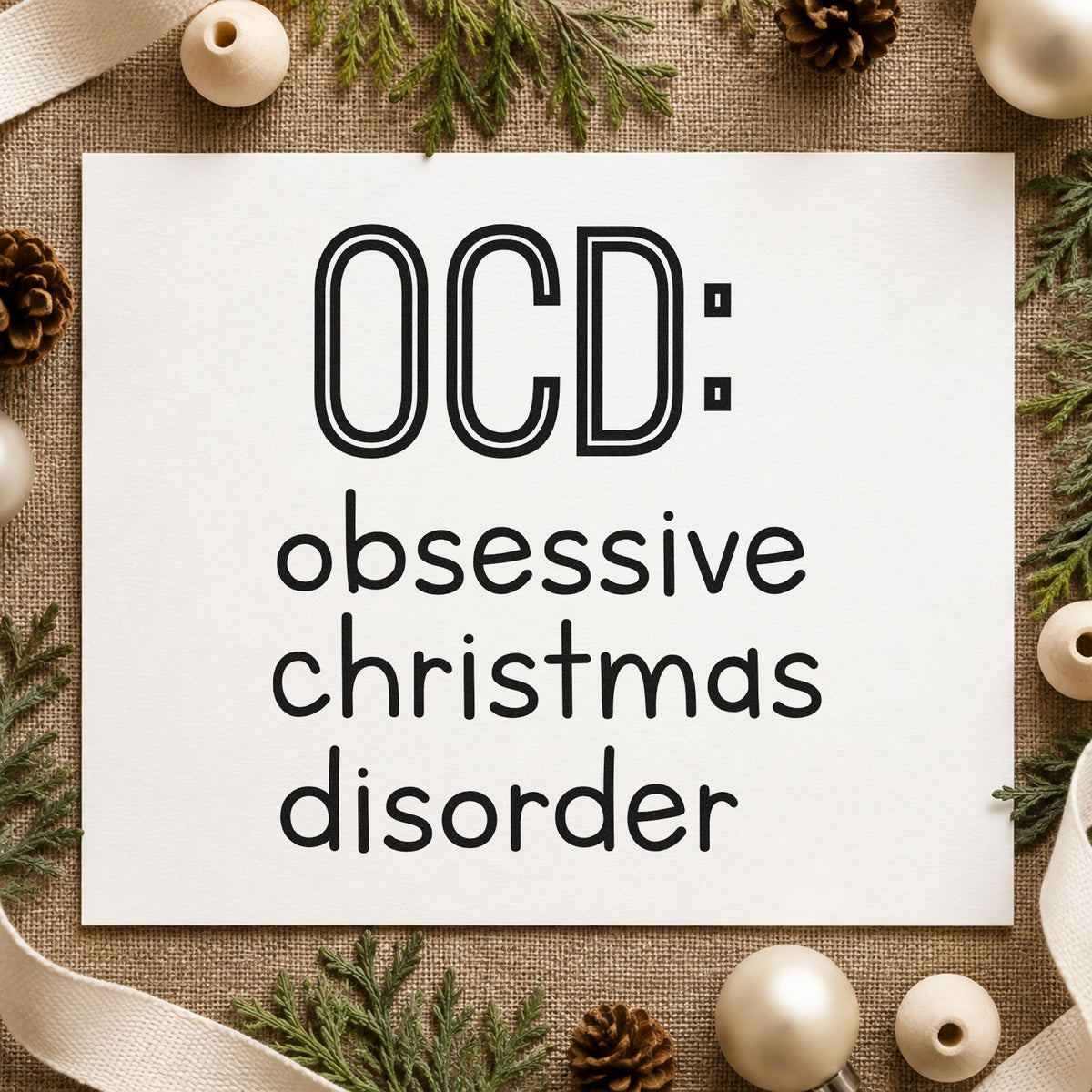 Obsessive Christmas Disorder Outline Detail Hand Stamp – Duo in use 9