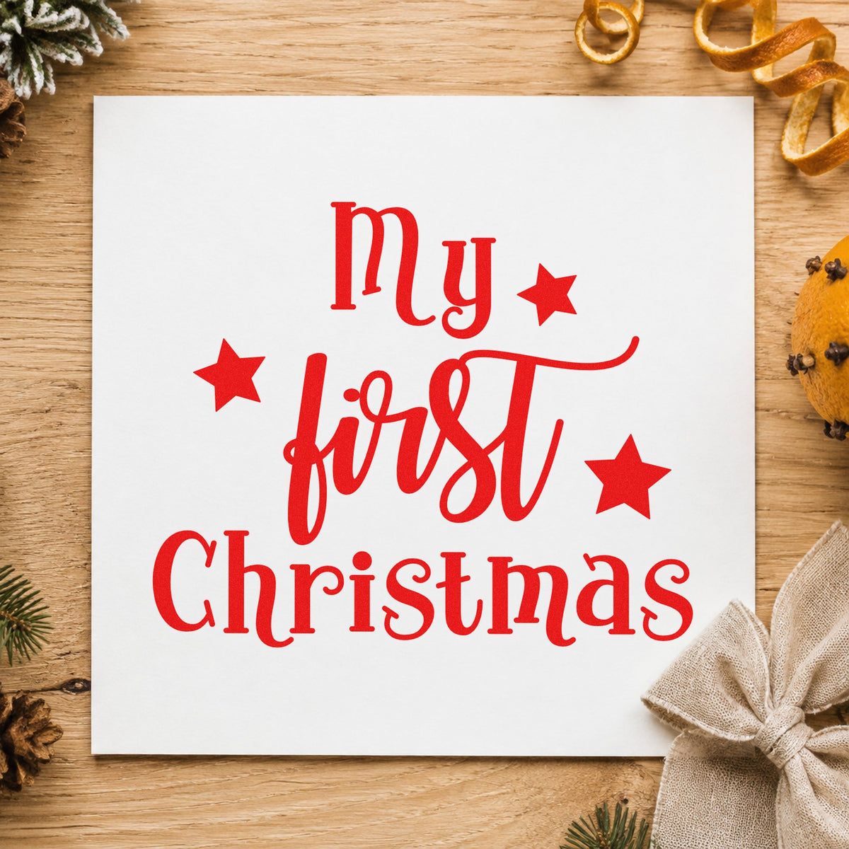 My First Christmas Hand Stamp – Duo in use 5