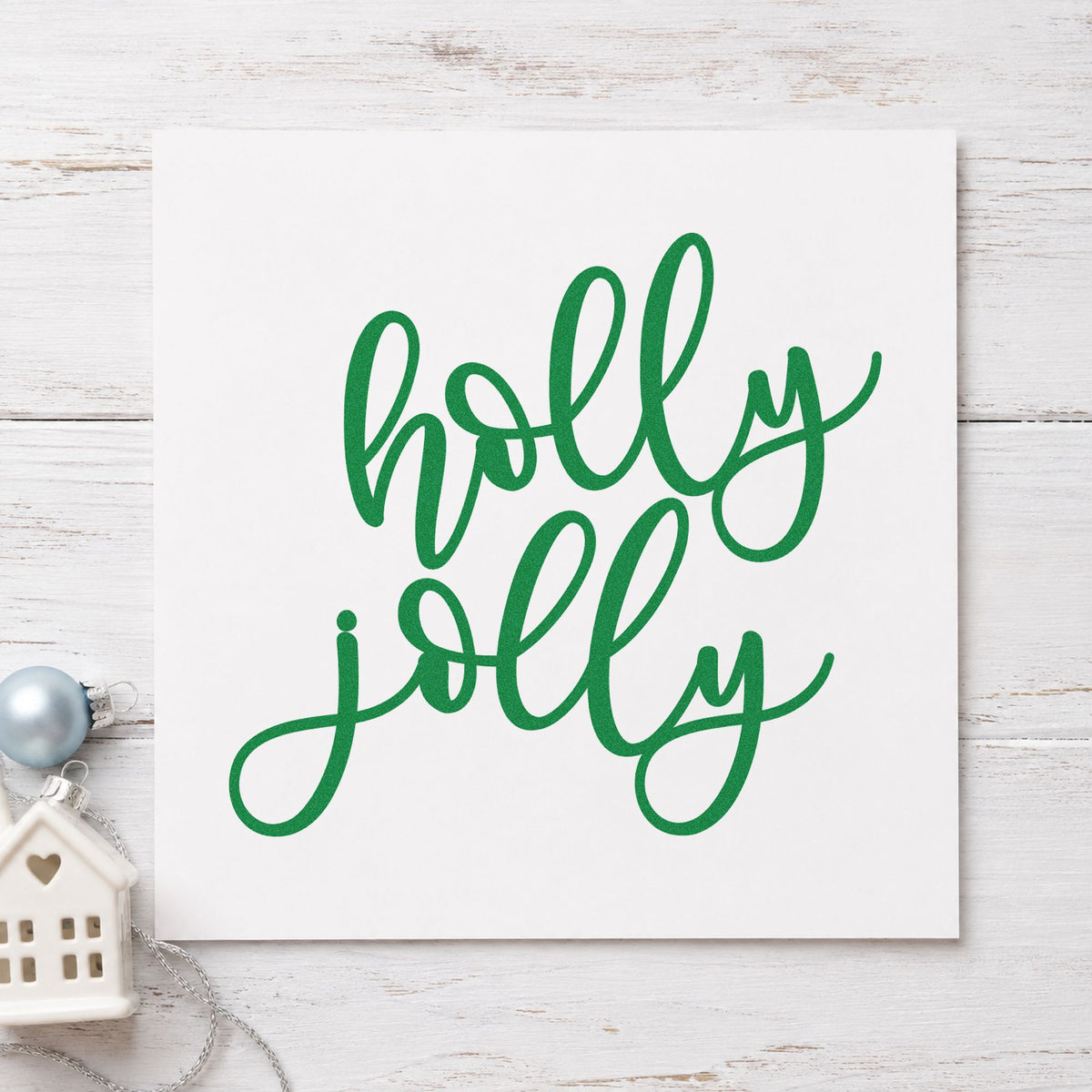 Pre-Inked Holly Jolly Stamp – PSI in use 6