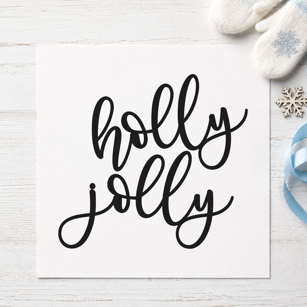 Pre-Inked Holly Jolly Stamp – PSI in use 9