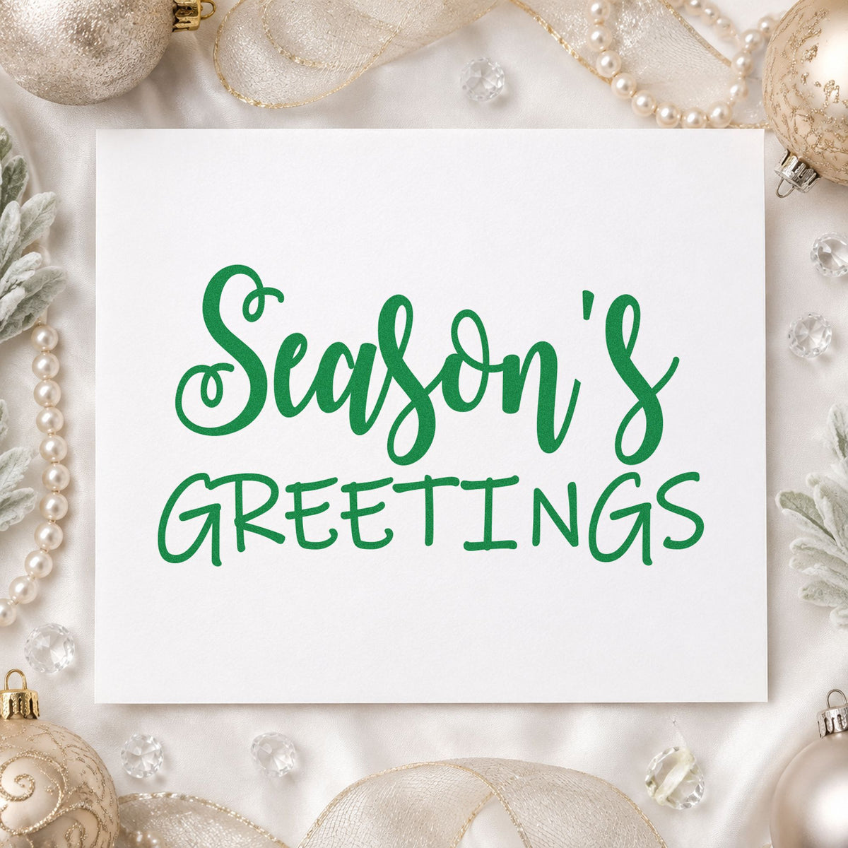 Season's Greetings Mixed Lettering Compact Pre-Inked Stamp – Slim in use 6