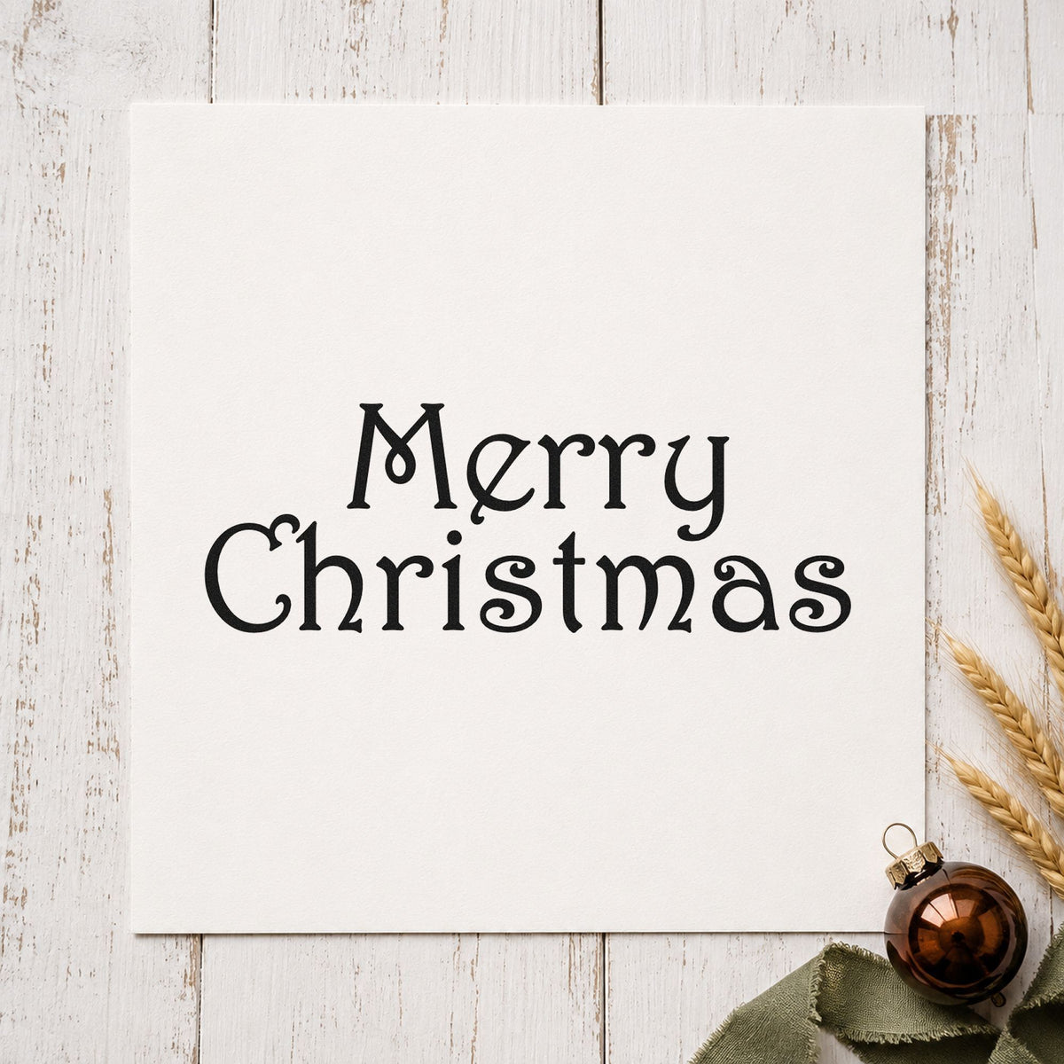 Merry Christmas Thin Serif Lettering Hand Stamp – Duo in use 9
