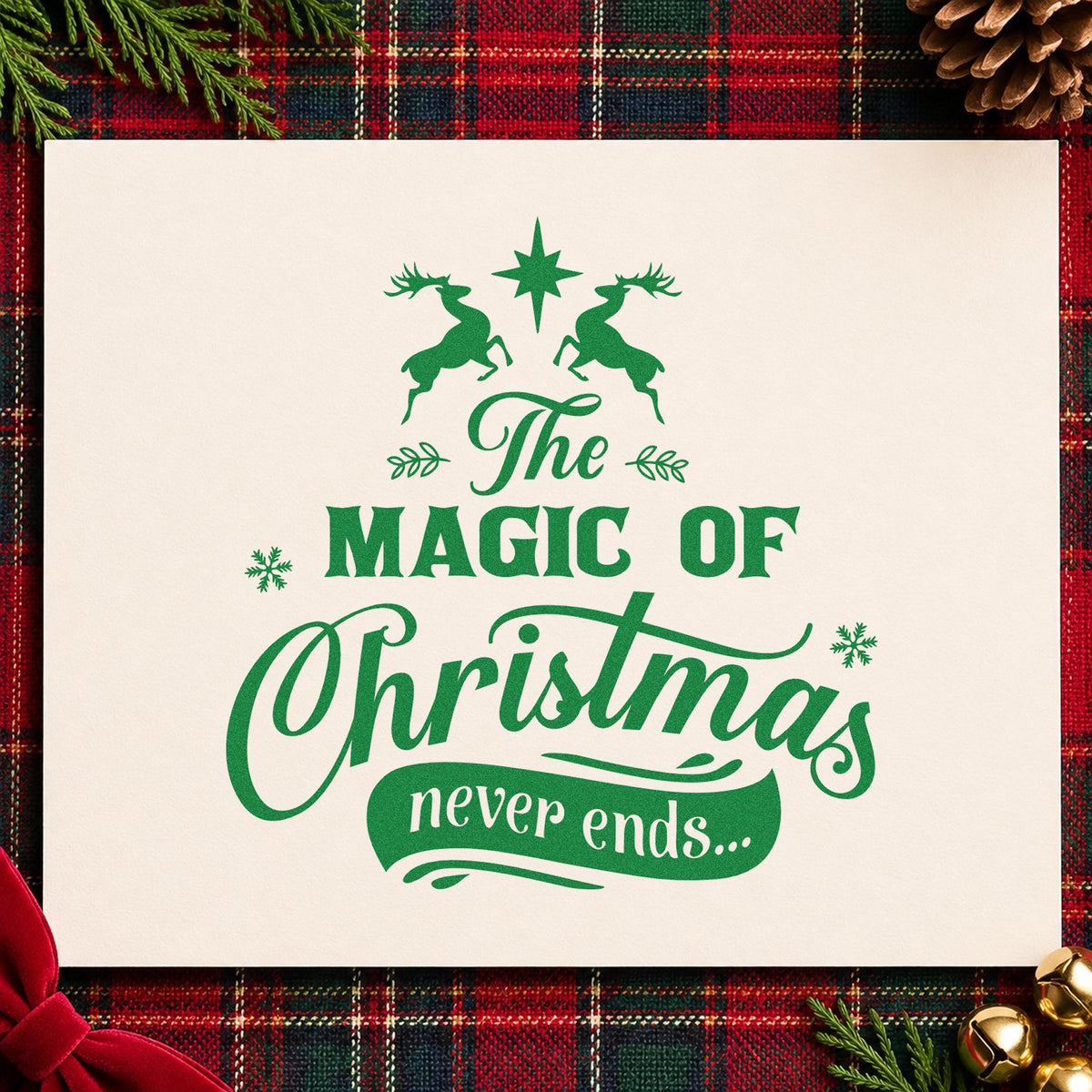 Magic Christmas Never Ends Stamp – Self-Inking in use 3