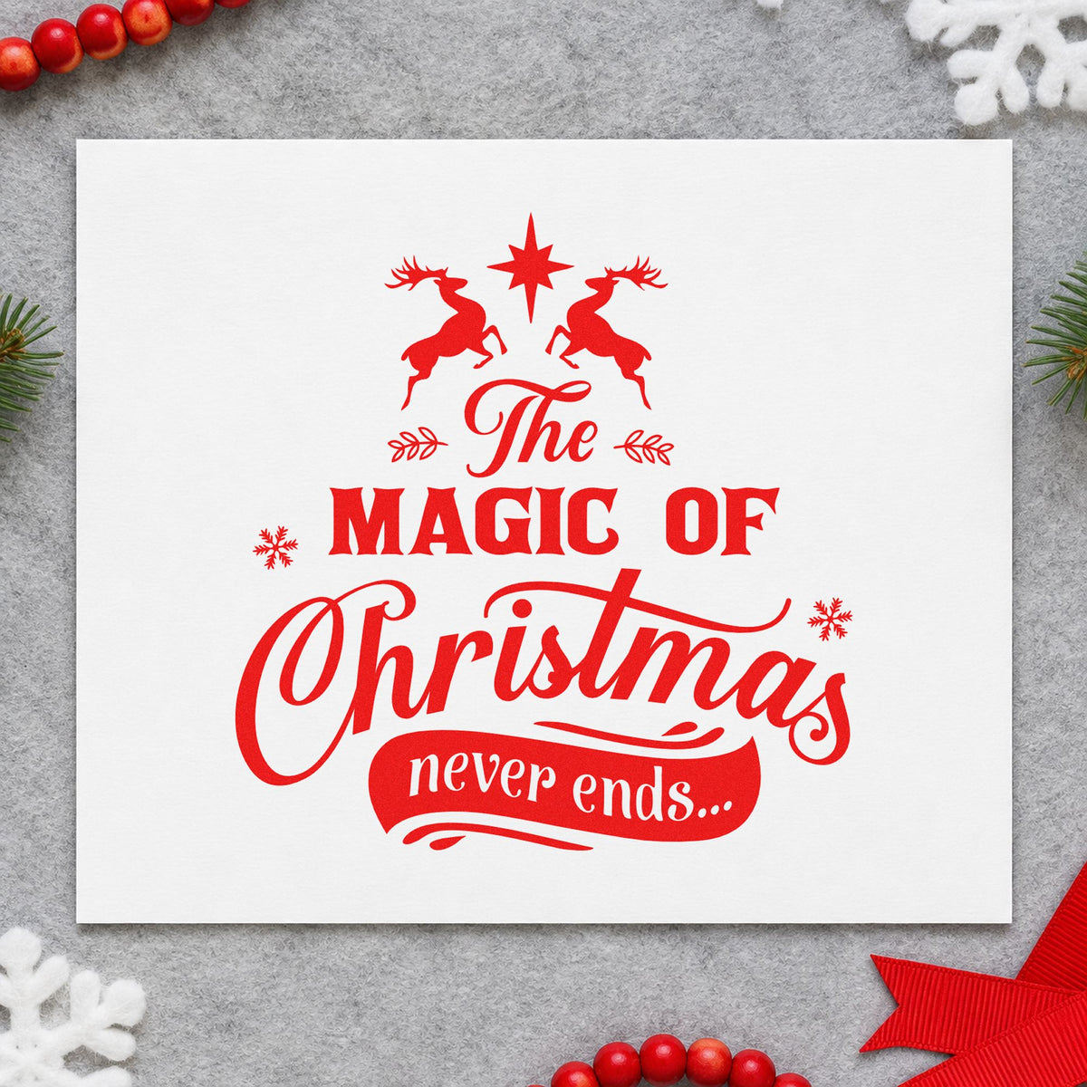 Magic Christmas Never Ends Stamp – Self-Inking in use 5