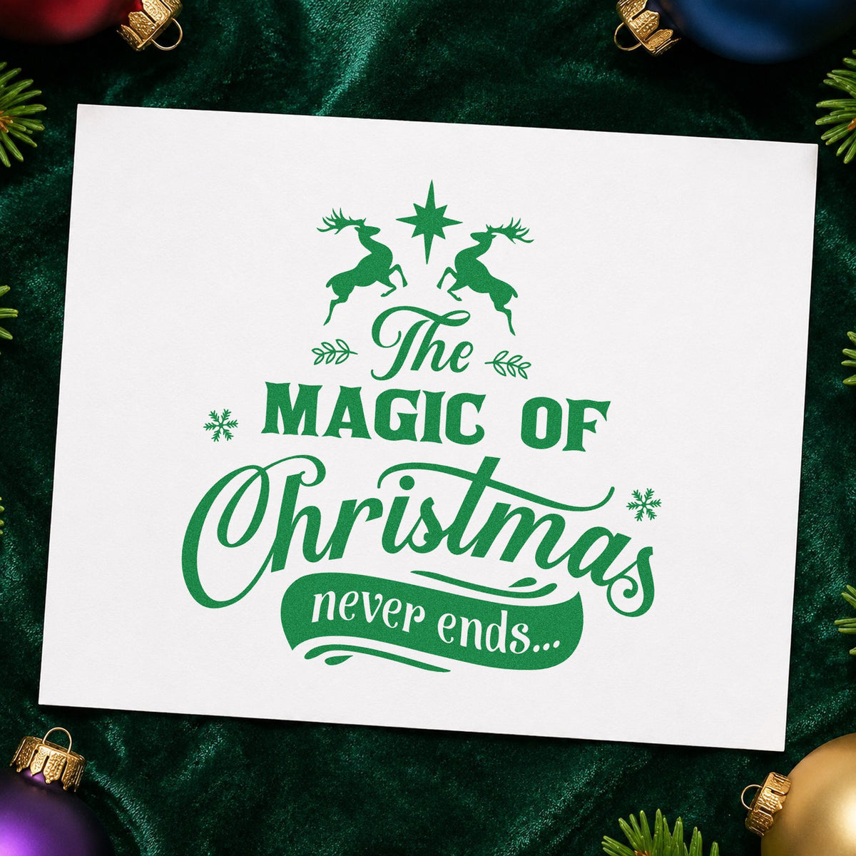 Magic Christmas Never Ends Stamp – Self-Inking in use 6
