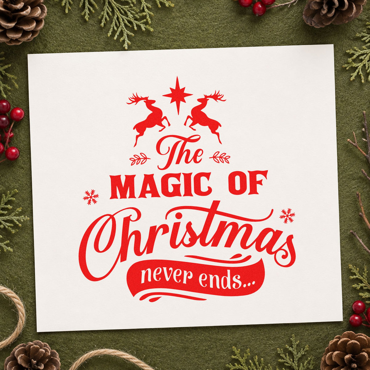 Magic Christmas Never Ends Stamp – Self-Inking in use 7