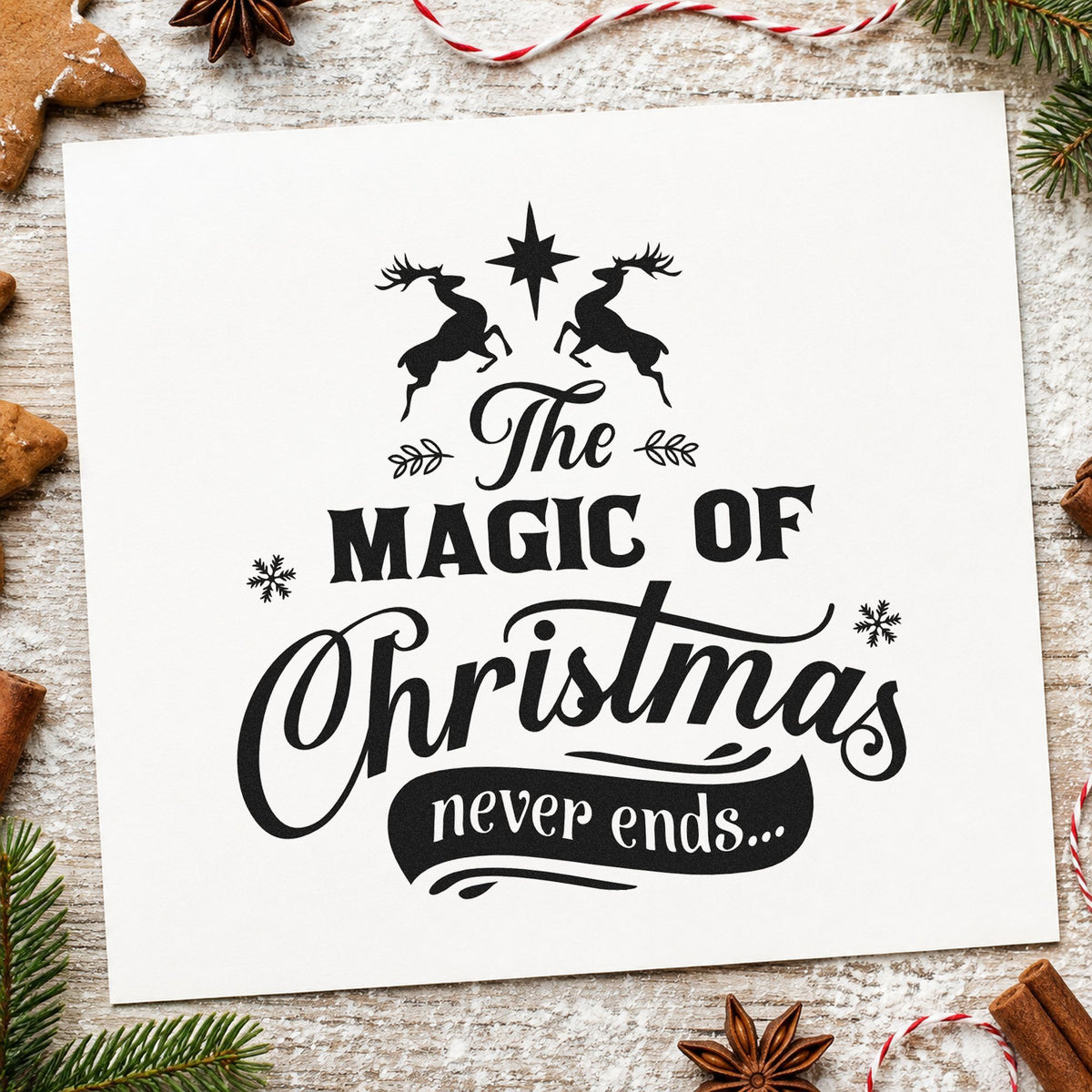 Magic Christmas Never Ends Stamp – Self-Inking in use 9