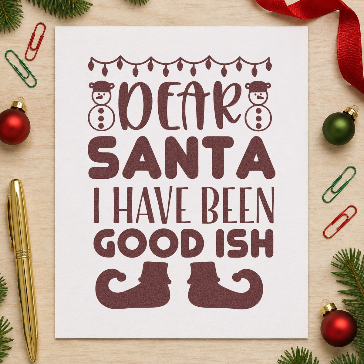 Dear Santa Good Ish Hand Stamp – Duo in use 4