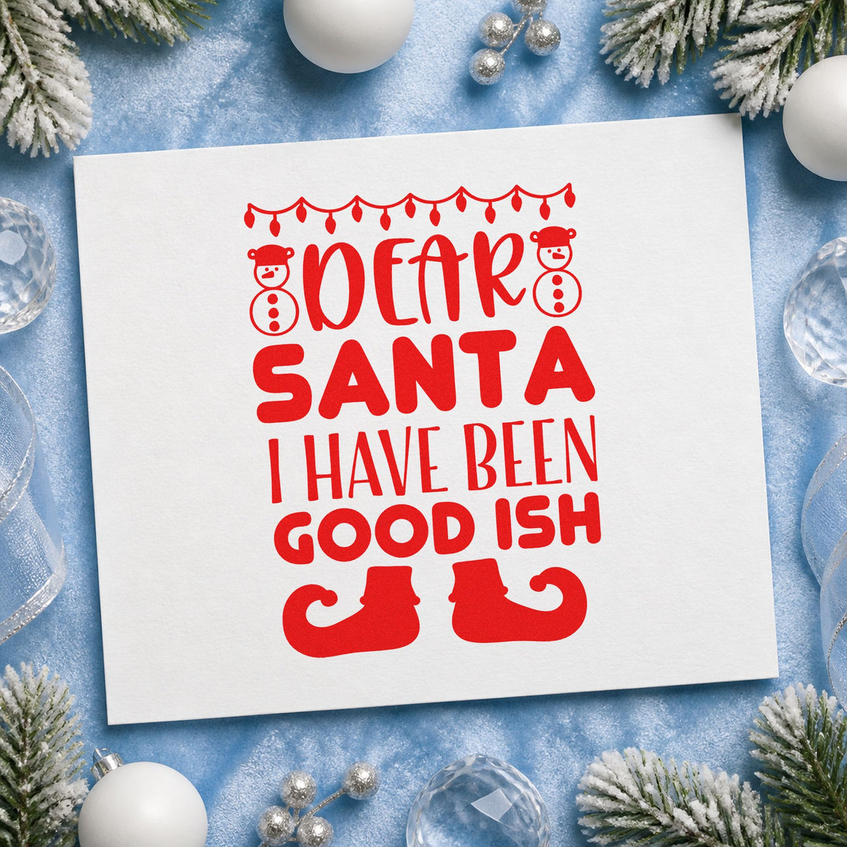 Dear Santa Good Ish Hand Stamp – Duo in use 5
