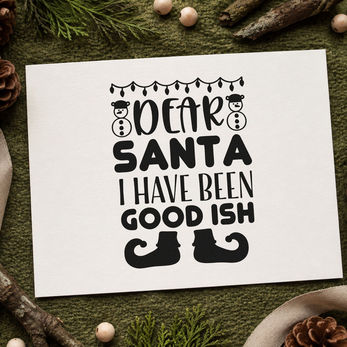 Dear Santa Good Ish Hand Stamp – Duo in use 9