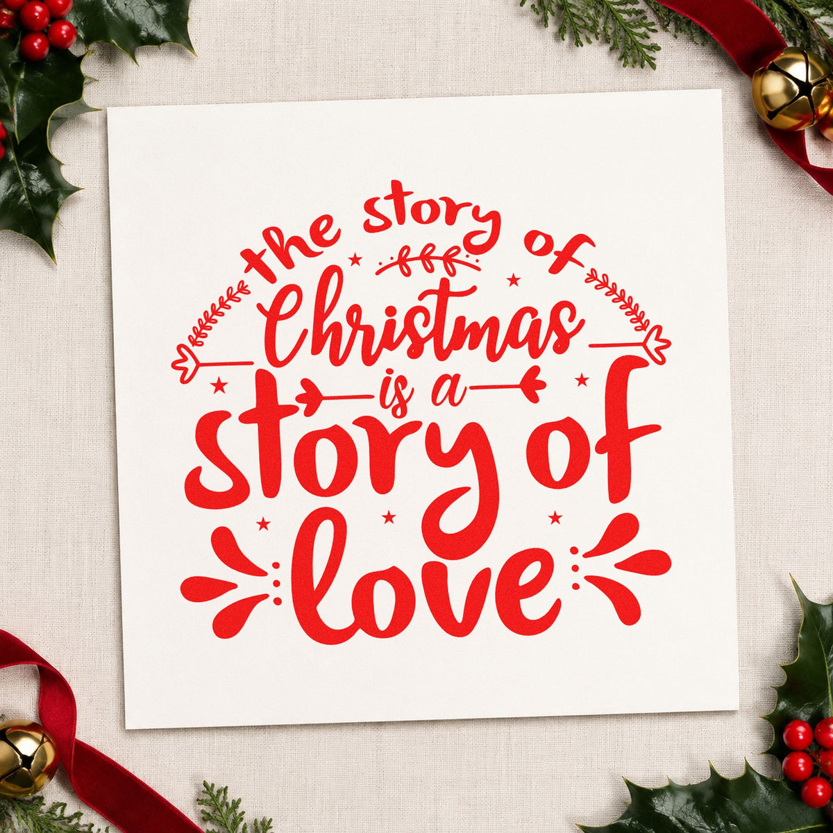 Christmas Story Of Love Stamp – Self-Inking in use 5