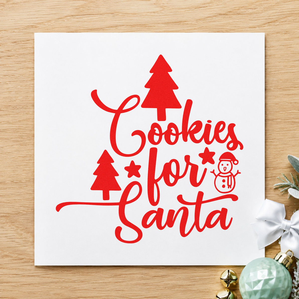 Cookies For Santa Trees Snowman Duo Hand Stamp in use 7