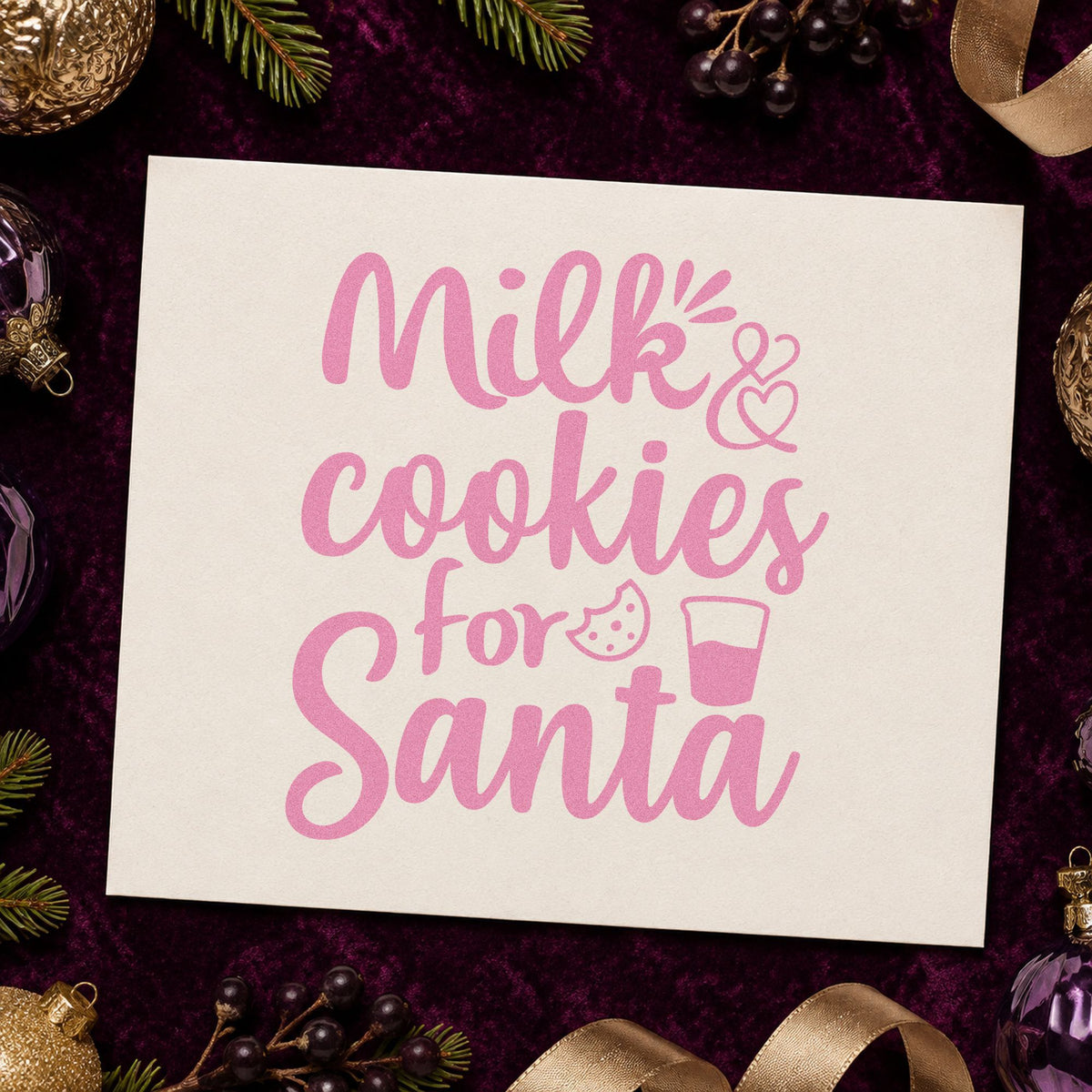 Milk And Cookies For Santa Self-Inking Stamp in use 10