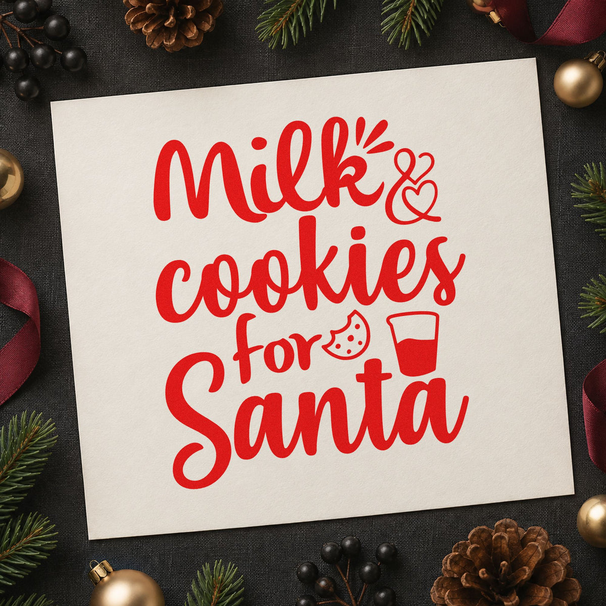 Milk And Cookies For Santa Self-Inking Stamp in use 7