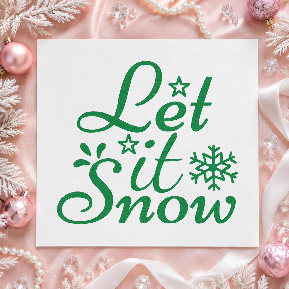 Pre-Inked Let It Snow Stamp – PSI in use 3
