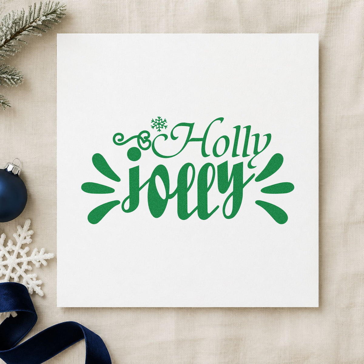 Holly Jolly Accent Rays Snowflakes Hand Stamp – Duo in use 6
