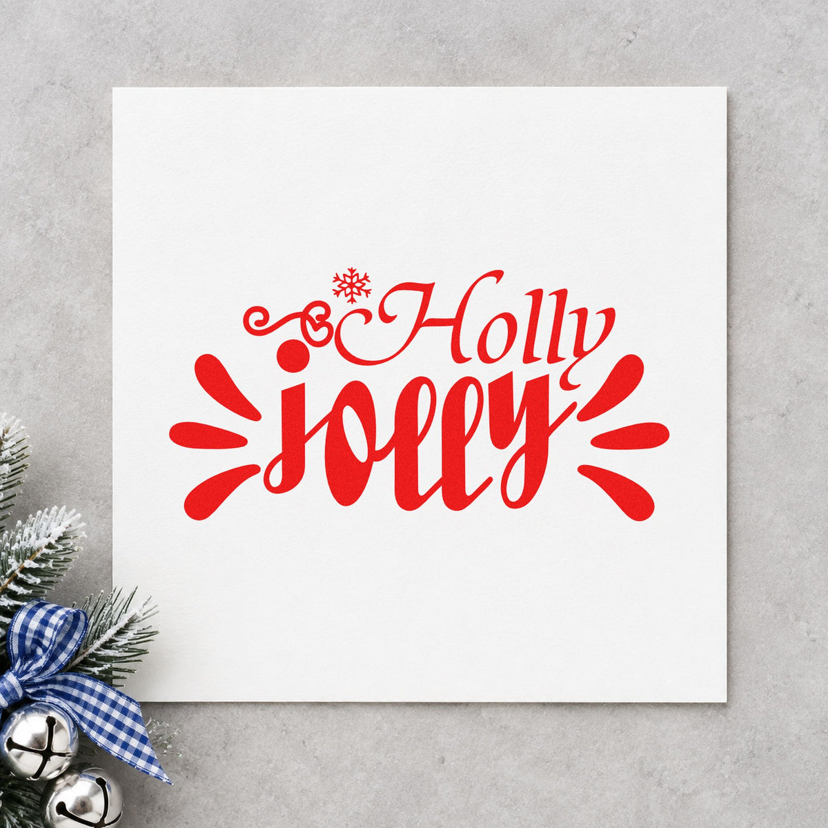 Holly Jolly Accent Rays Snowflakes Hand Stamp – Duo in use 7