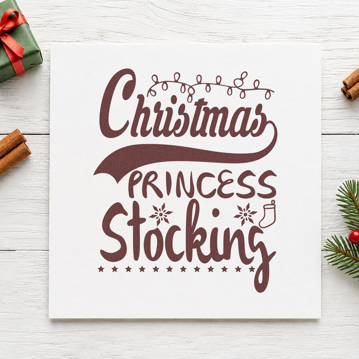Christmas Princess Stocking Stamp – PSI Pre-Inked in use 4