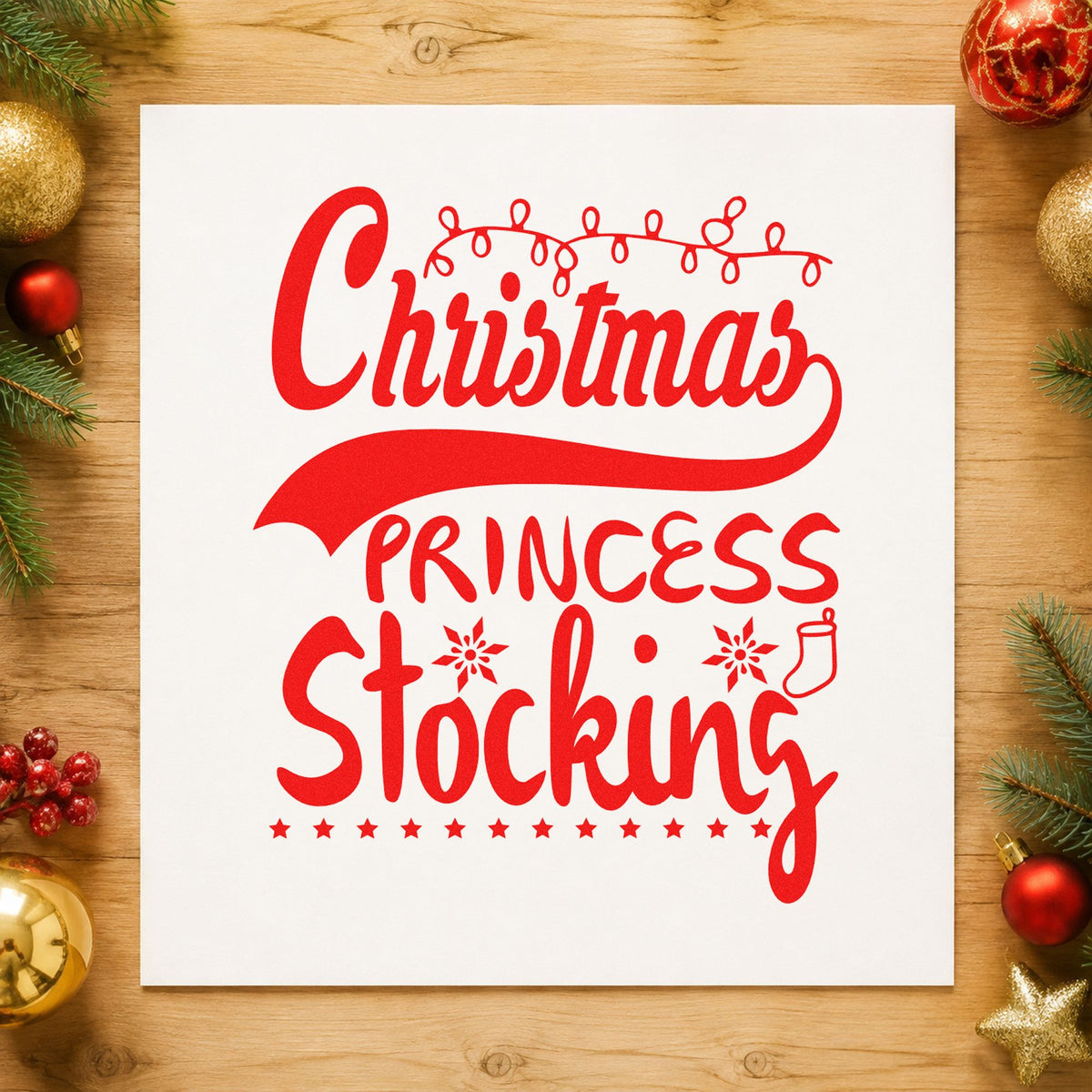 Christmas Princess Stocking Stamp – PSI Pre-Inked in use 7