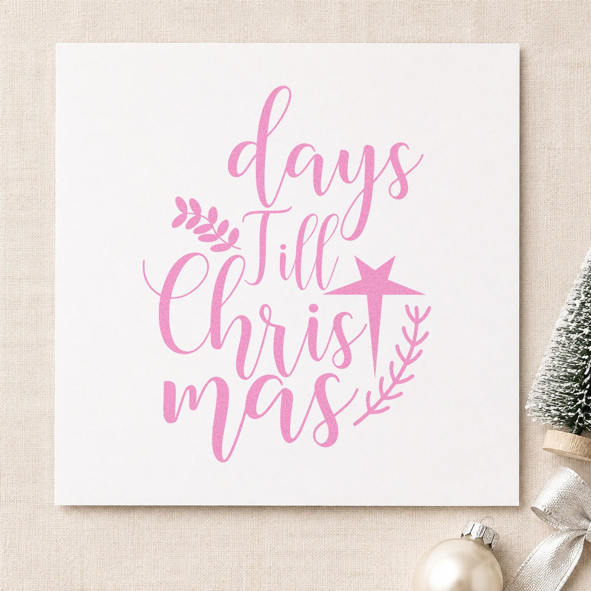 Days Till Christmas Rubber Stamp – Duo Hand in use 10