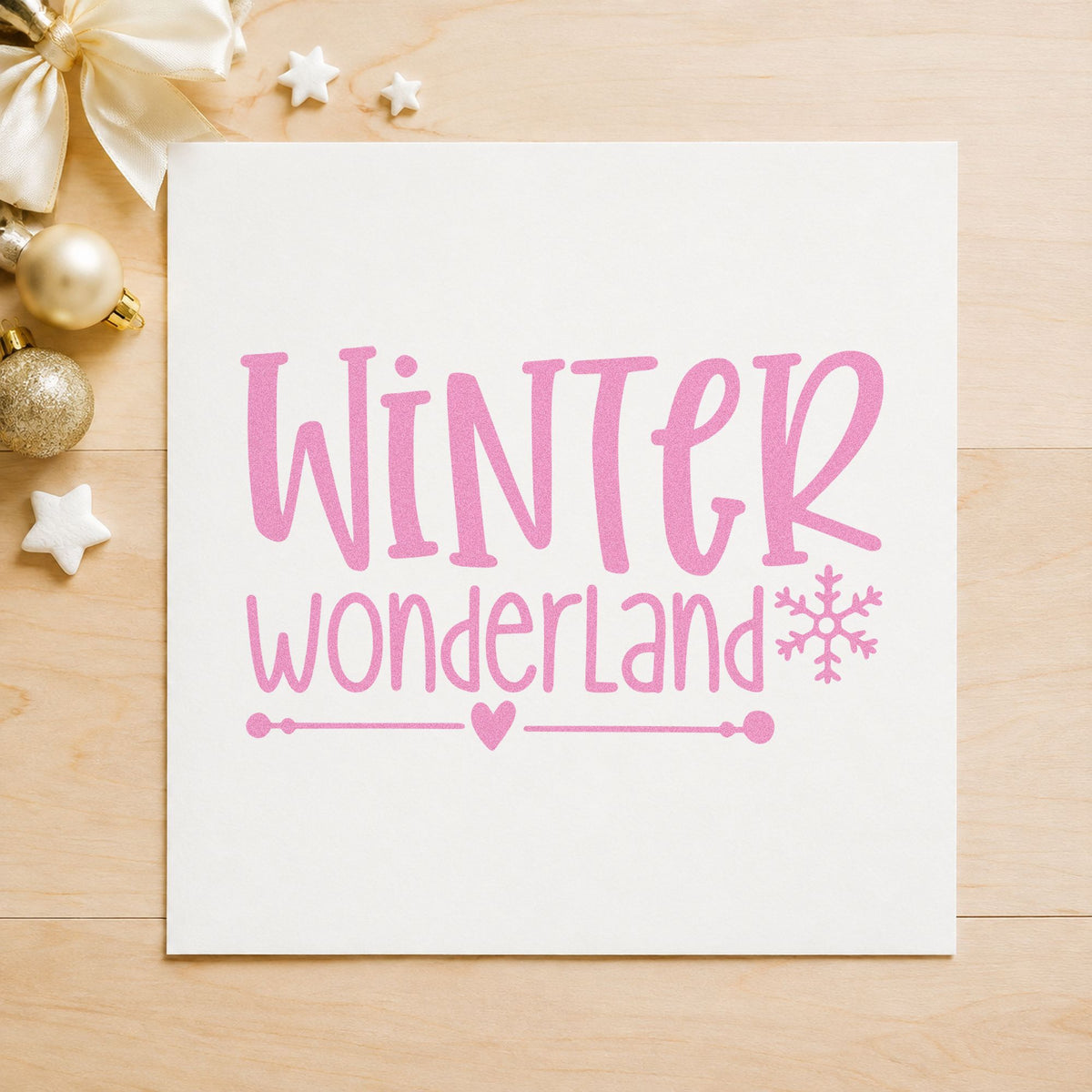 Winter Wonderland Snowflake With Hearts Pre-Inked Stamp – Slim in use 10