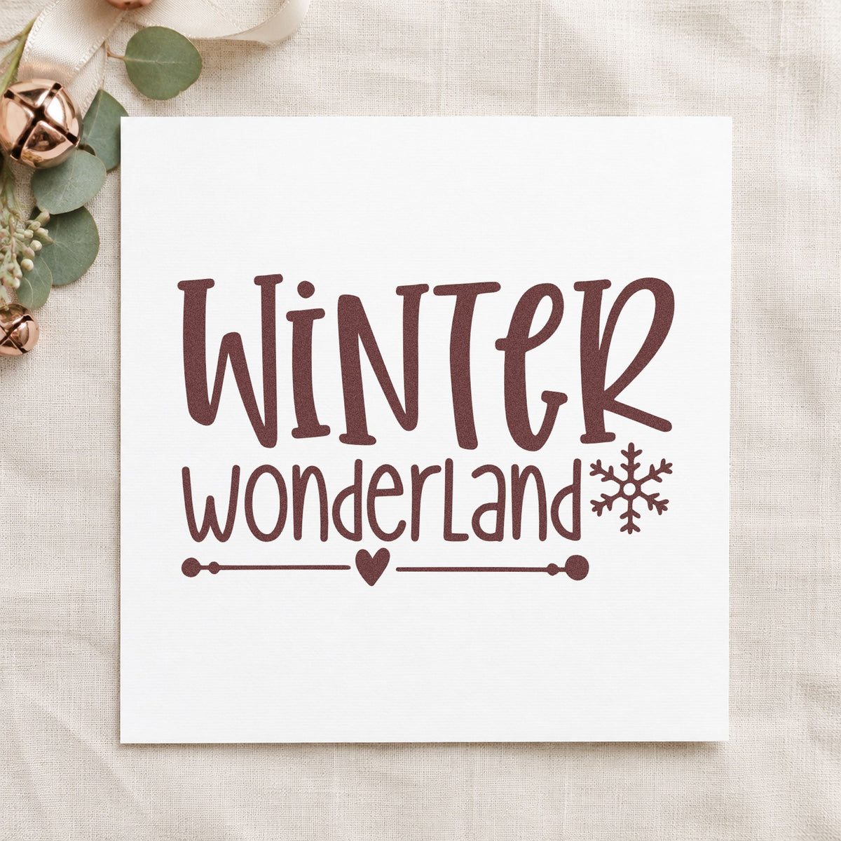 Winter Wonderland Snowflake With Hearts Pre-Inked Stamp – Slim in use 4