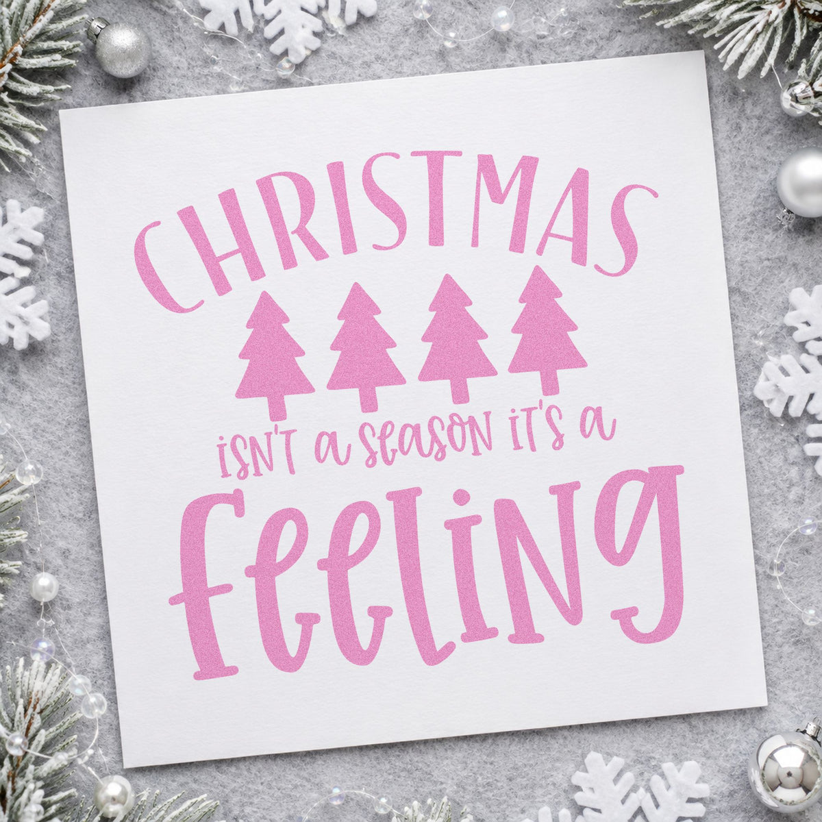 Christmas Isn't A Season It's A Feeling Compact Pre-Inked Stamp – Slim in use 10