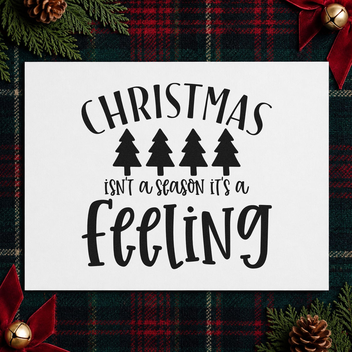 Christmas Isn't A Season It's A Feeling Compact Pre-Inked Stamp – Slim in use 9