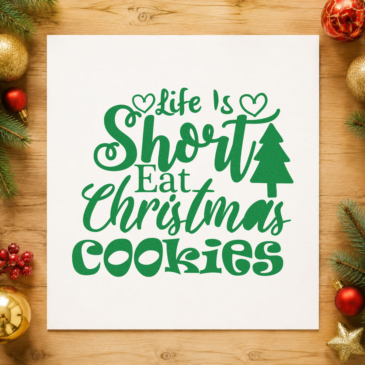 Life Is Short Eat Christmas Cookies Pre-Inked Stamp – PSI in use 6
