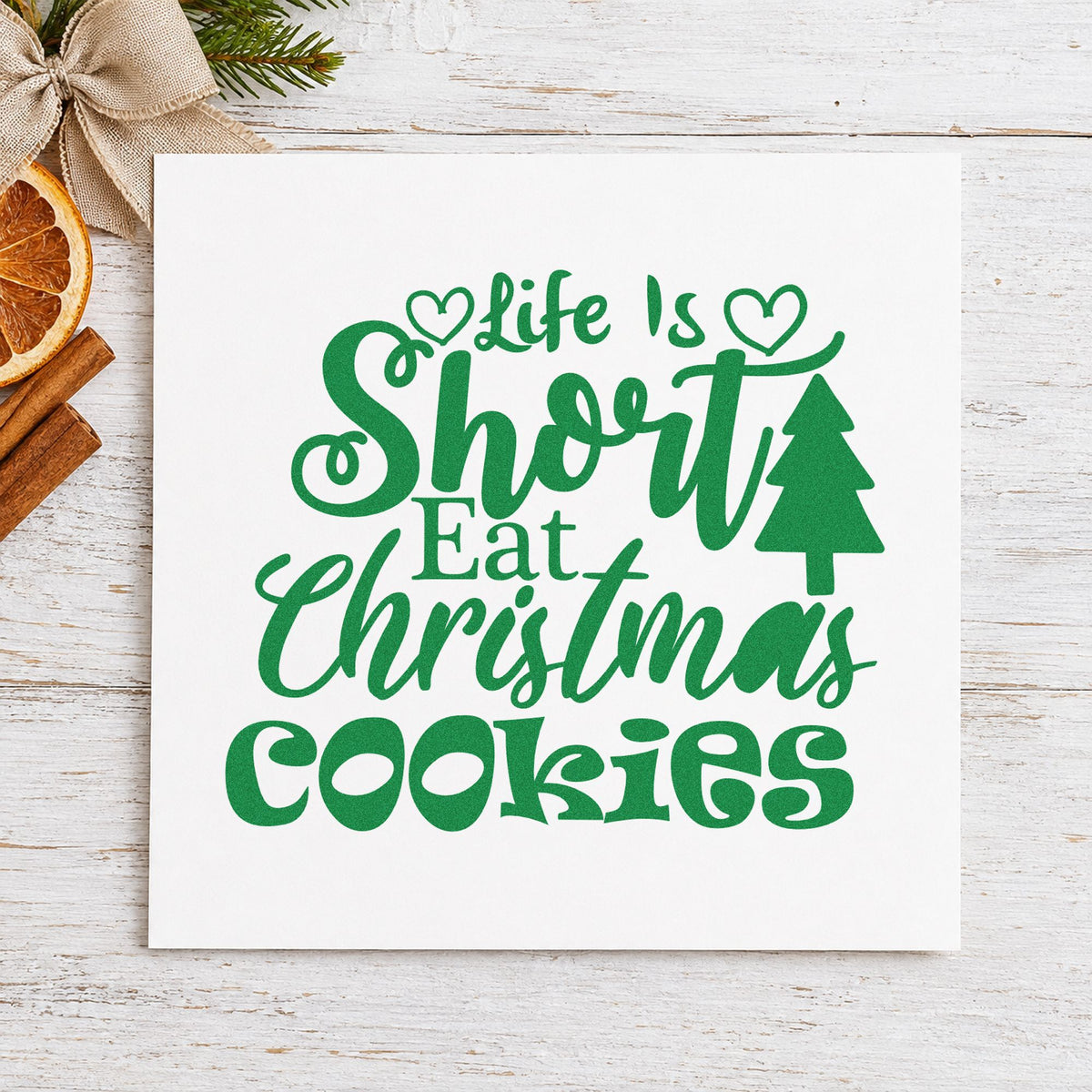 Life Is Short Eat Christmas Cookies Pre-Inked Stamp – PSI in use 8