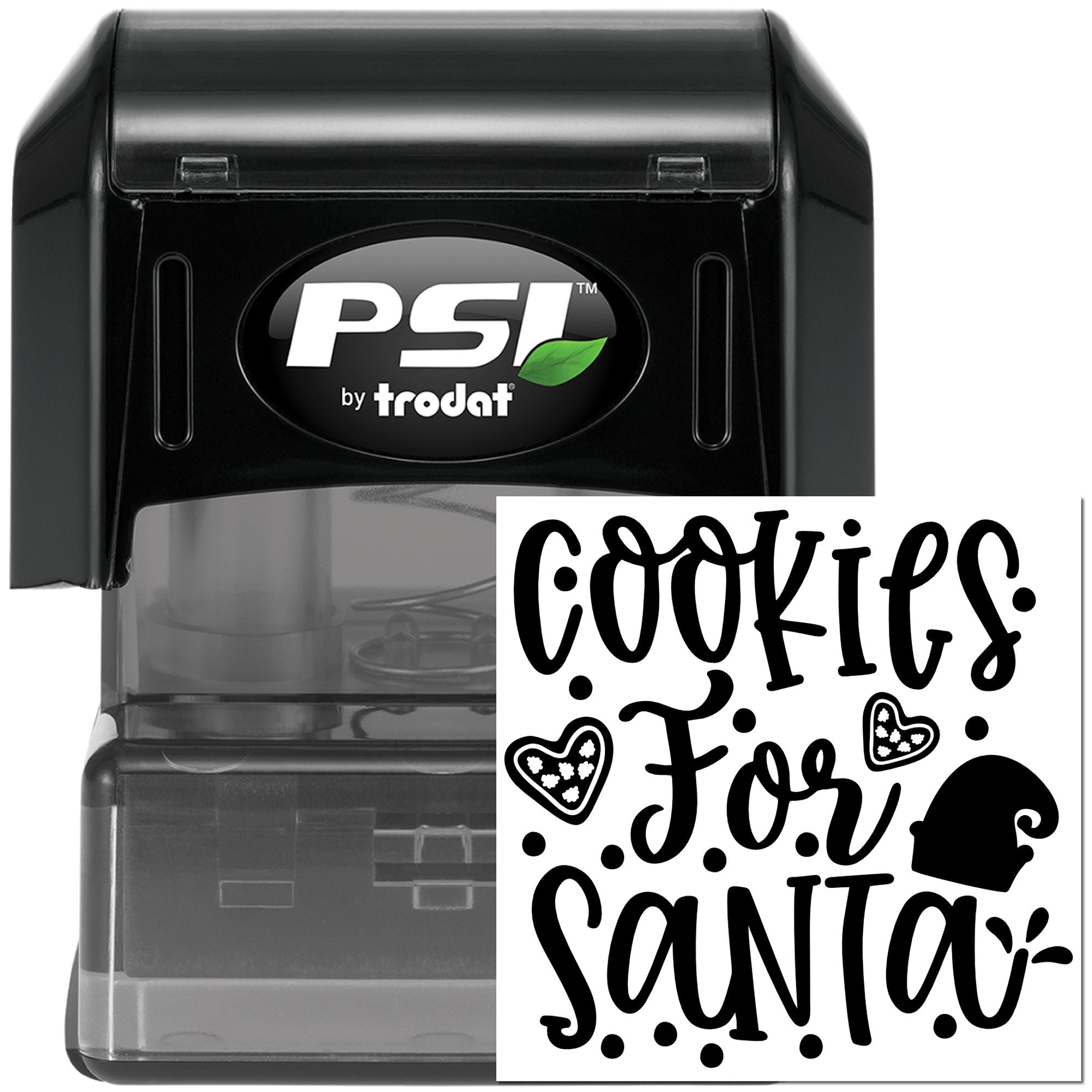 PSI by Trodat self-inking rubber stamp with Cookies for Santa holiday design for festive baking and gift tags